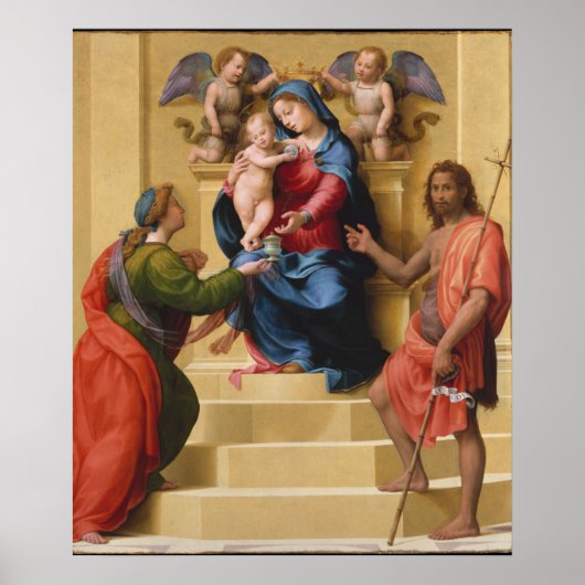 Madonna and Child Enthroned with Saints Mary ポスター (正面)