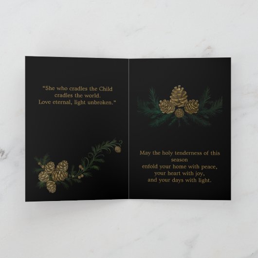 Madonna and Child Folded Greeting Card カード (内部)