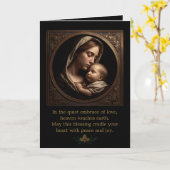 Madonna and Child Folded Greeting Card カード (黄色い花)