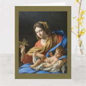 Madonna and Child Holiday Christmas Card カード (黄色い花)