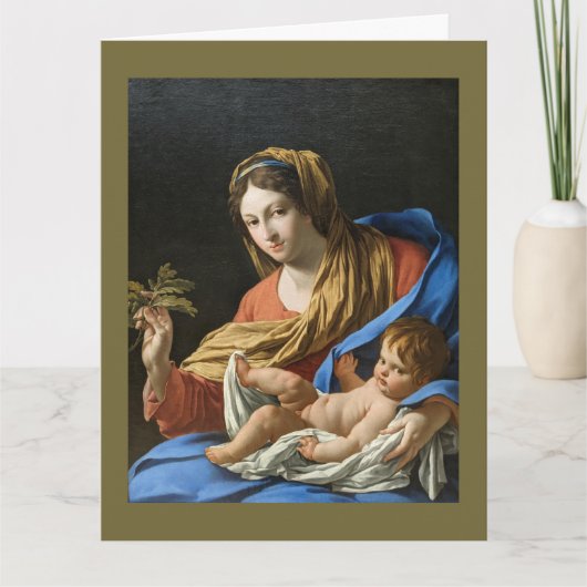 Madonna and Child Holiday Christmas Card カード (正面)