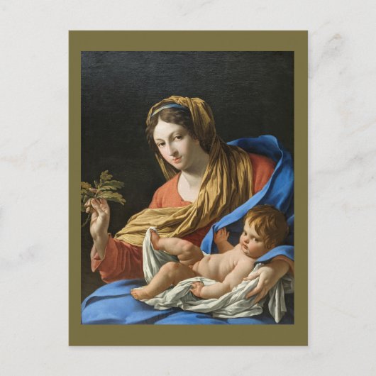 Madonna and Child Holiday Christmas postcard ポストカード (正面)