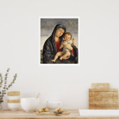 Madonna and Child (oil on panel) 2 ポスター (キッチン)