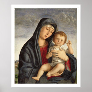 Madonna and Child (oil on panel) 2 ポスター