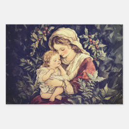 Madonna and Child Vintage ラッピングペーパーシート