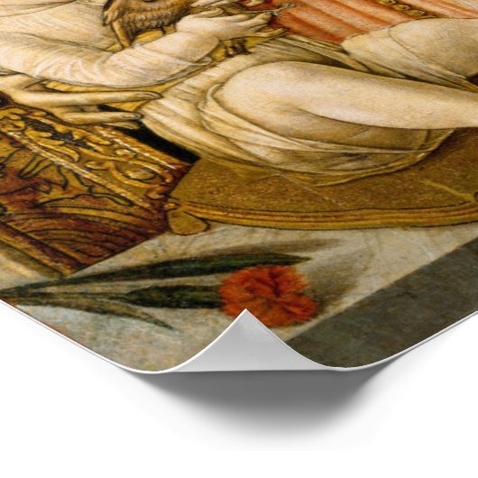 Madonna and Child with Two Angels ポスター (角)