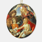 Madonna by Botticelli. Christmas Gift Ornament セラミックオーナメント (左)