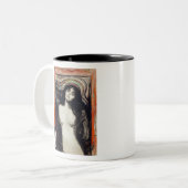 Madonna (ca. 1895–1896) by Edvard Munch ツートーンマグカップ (正面左)
