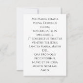 Madonna della Candeletta 聖カード | アヴェ・マリア サンキューカード (裏面)