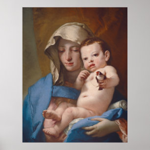 Madonna Goldfinch Giovanni Tiepolo Fine Art Poster ポスター