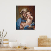 Madonna Goldfinch Giovanni Tiepolo Fine Art Poster ポスター (キッチン)