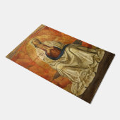 Madonna in Gloria (Virgin Mary Enthroned) ドアマット (アングル)