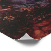 Madonna in the rock cave by Leonardo da Vinci ポスター (角)