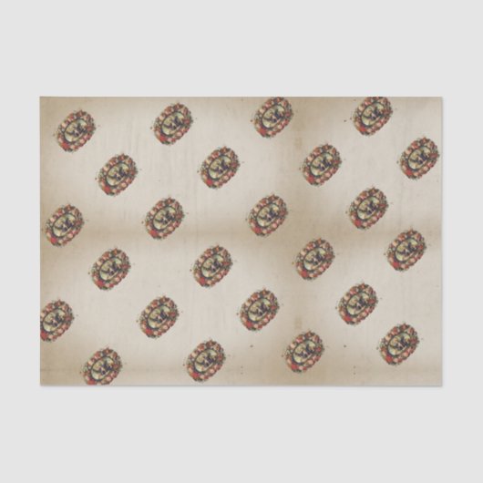 Madonna – Maria – Blumenkranz – Shabby chic 薄葉紙 (正面)