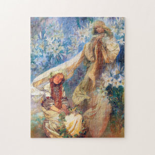 Madonna of the Lily, Mucha ジグソーパズル