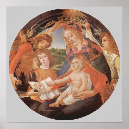 Madonna of the Magnificat by Sandro Botticelli ポスター (正面)