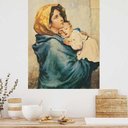 Madonna of the streets - Roberto Ferruzzi ポスター (キッチン)