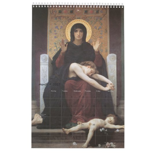 Madonna – Saint Mary – Maria – Gottesmutter カレンダー (3月 2027)