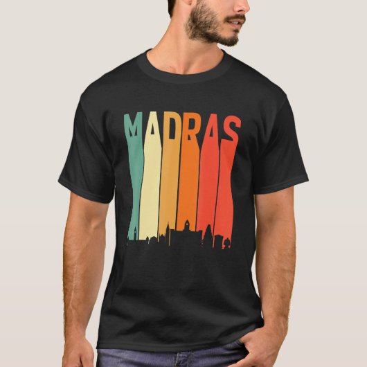 Madras Chennai Skyline Tamil Language Culture Tシャツ (正面)