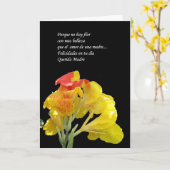 madreのcomo tu干し草無しflor カード (黄色い花)