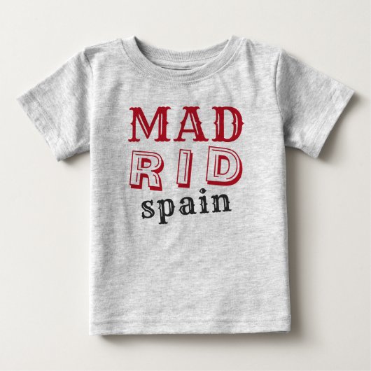 MADRIDスペインのシャツ&ジャケット ベビーTシャツ (正面)