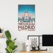 Madrid Architecture Poster Puerta de Alcalá ポスター (ホームオフィス)
