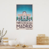 Madrid Architecture Poster Puerta de Alcalá ポスター (キッチン)