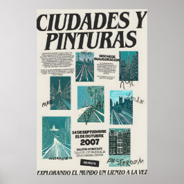 Madrid Art Exhibition Poster Spanish Cityscape ポスター