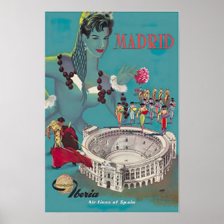 Madrid Art Spain Print Spanish Painting Iberia Tra ポスター
