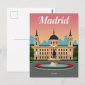 Madrid City Hall Palace & Fountain ポストカード (正面/裏面)