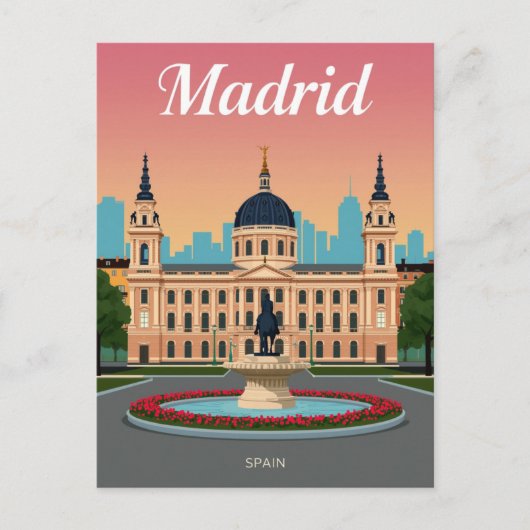 Madrid City Hall Palace & Fountain ポストカード (正面)
