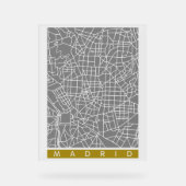 Madrid map アクリルサイン (正面)