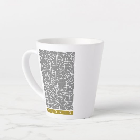 Madrid map カフェラテマグ (左アングル)
