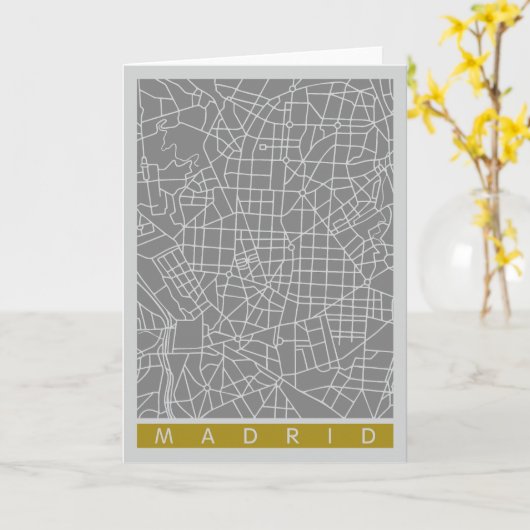 Madrid map カード (黄色い花)