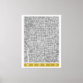 Madrid map キャンバスプリント