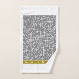 Madrid map バスタオルセット