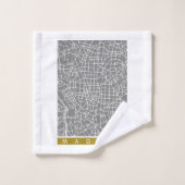 Madrid map バスタオルセット (ウォッシュタオル)