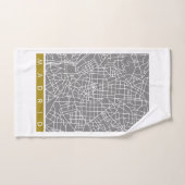 Madrid map バスタオルセット (ハンドタオル)