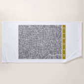 Madrid map ビーチタオル (正面)