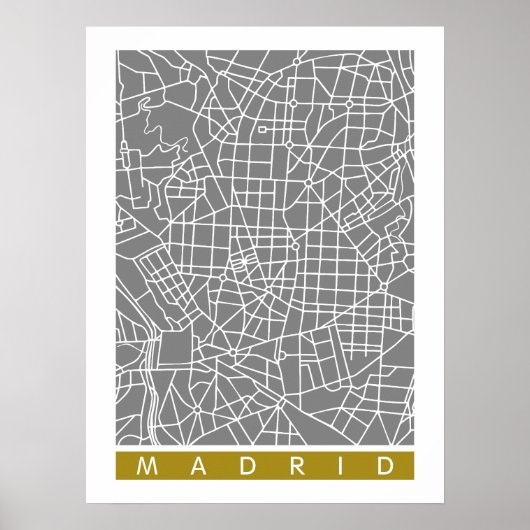 Madrid map ポスター (正面)