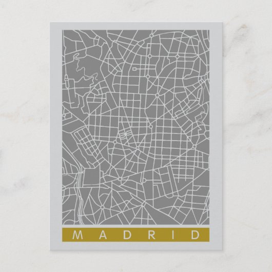Madrid map ポストカード (正面)