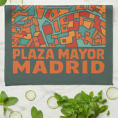 Madrid Plaza Mayor キッチンタオル (折り畳み)