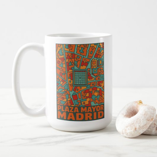 Madrid Plaza Mayor コーヒーマグカップ (ドーナツ)