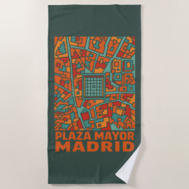 Madrid Plaza Mayor ビーチタオル