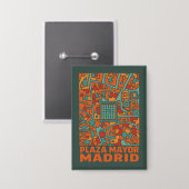 Madrid Plaza Mayor 缶バッジ (正面/裏面)
