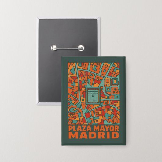 Madrid Plaza Mayor 缶バッジ (正面/裏面)