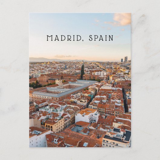 Madrid Spain Aerial Cityscape (Vertical) Travel  ポストカード (正面)