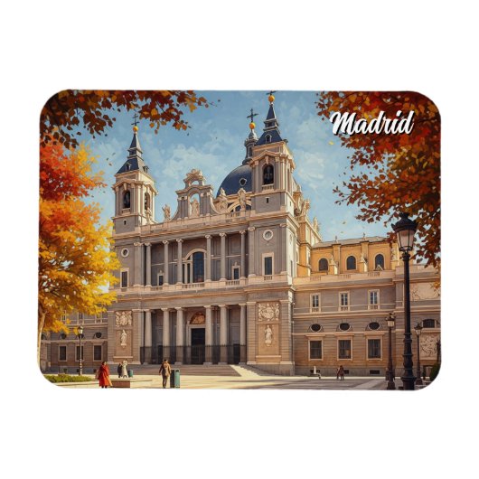 Madrid Spain Almudena Travel マグネット (横)
