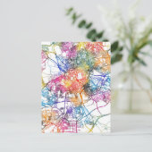 Madrid Spain City Map ポストカード (スタンド正面)