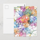 Madrid Spain City Map ポストカード (正面/裏面)